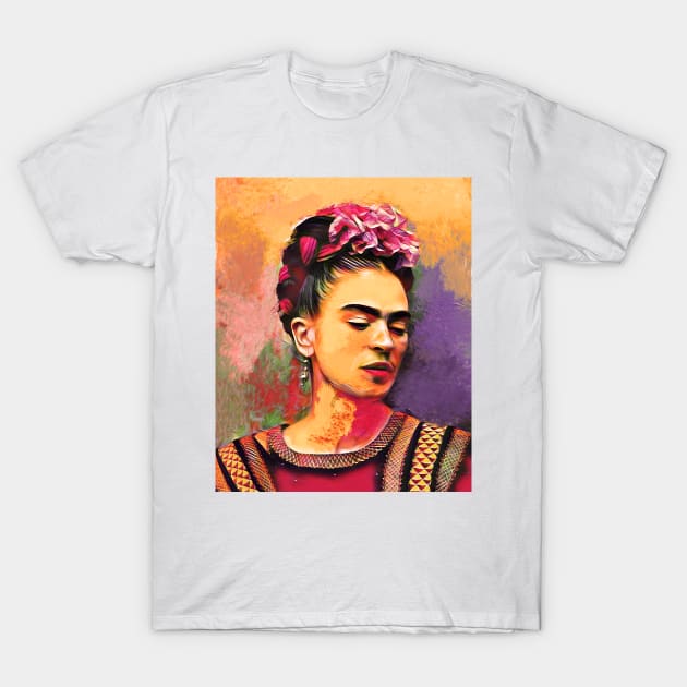 Frida Kahlo T-Shirt by Sanzida Design